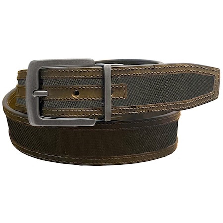 Rocky Tactical Belt, Leather, Green/Brown, 32 in, Buckle RY5003-350-32